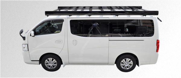 NISSAN NV350キャラバン用[ブラック]（補助ルーフフレーム有）